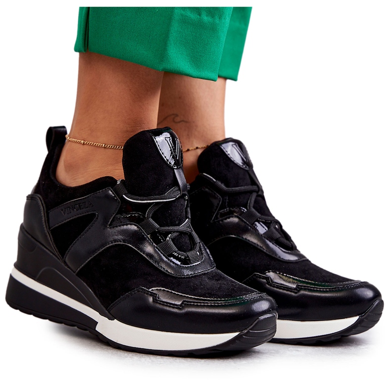 Vinceza Scarpe Sportive da Donna Sneakers Nere Colli nero