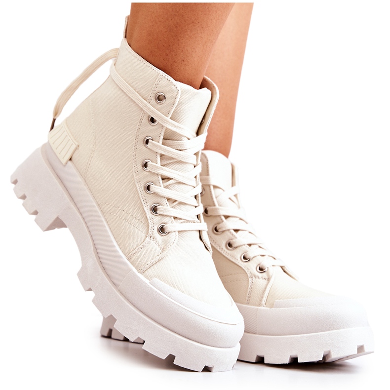 PS1 Scarponcini da trekking con allacciatura beige Faithfull