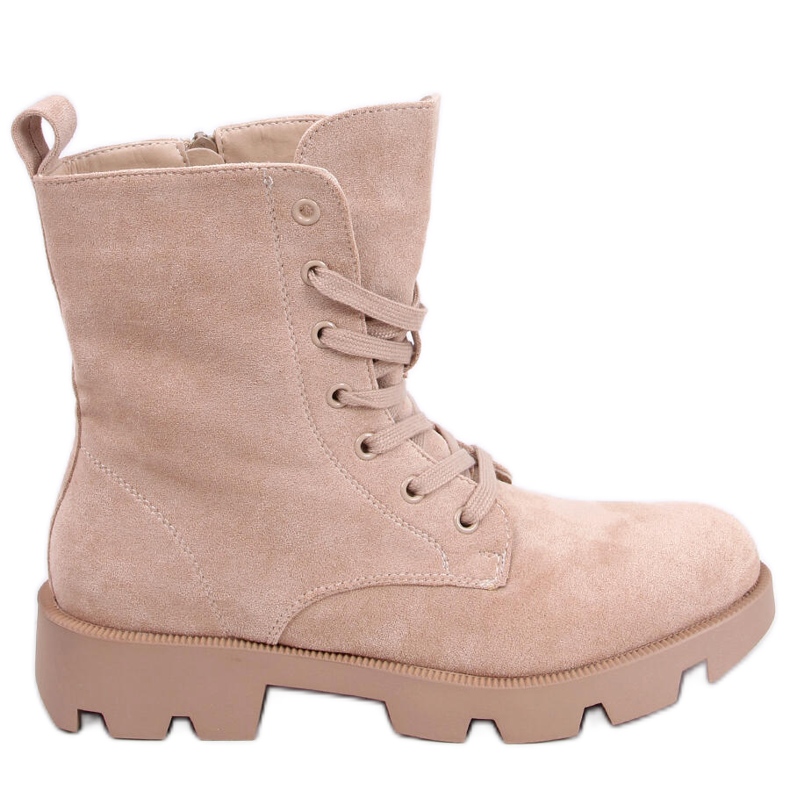 Stivali da lavoro in camoscio beige Pansy