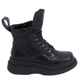 Stivaletti Edvin Black con suola alta nero