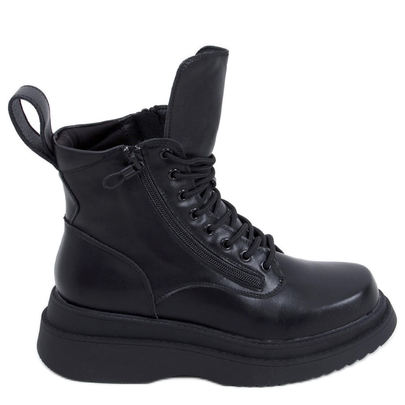 Stivaletti Edvin Black con suola alta nero