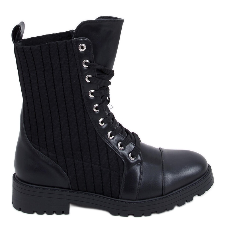 Stivali con tomaia elastica Elinor Black nero