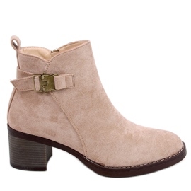 Stivali classici con tacco alto Marsha Khaki beige