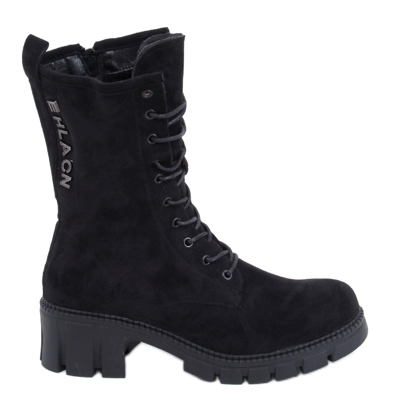 Stivali stringati Arne Black nero