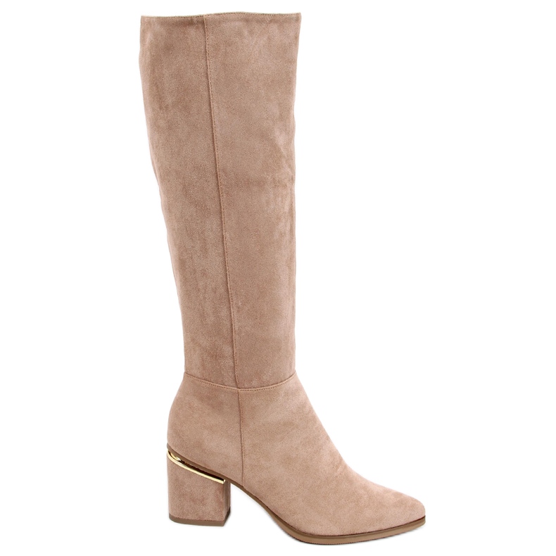 Stivali tacco alto Heather L.KHAKI beige cachi