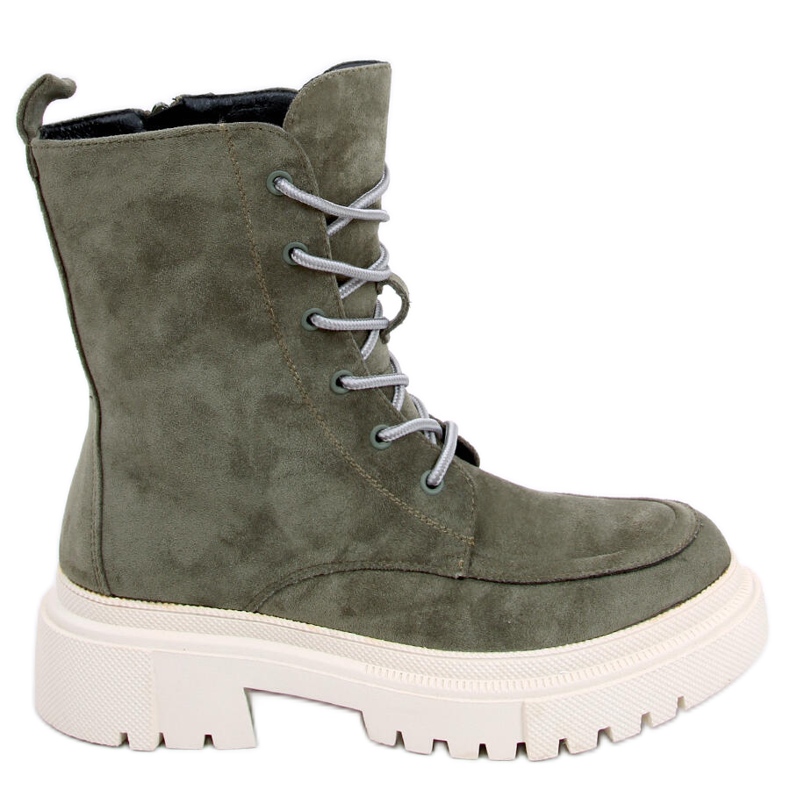 Stivali stringati in camoscio Roisin Green verde