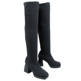 Stivali con tacco alto di Hilary Black nero