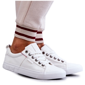 Sneakers da donna in materiale basso Big Star KK274003 Bianche bianco