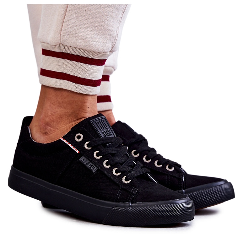 Sneakers da donna in materiale basso Big Star KK274004 nere nero