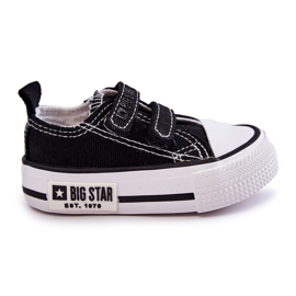 Sneakers Bambino Tessuto Con Velcro Big Star KK374080 Nero-Bianco