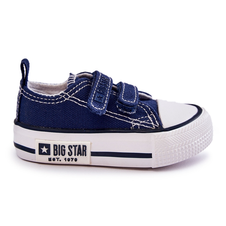 Sneakers In Materiale Per Bambini Con Velcro Big Star KK374075 Blu Navy