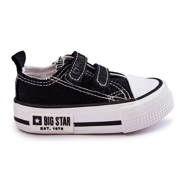 Sneakers Bambino Tessuto Con Velcro Big Star KK374074 Nero-Bianco