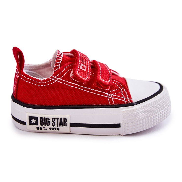 Sneakers Bambino Tessuto Con Velcro Big Star KK374076 Rosso