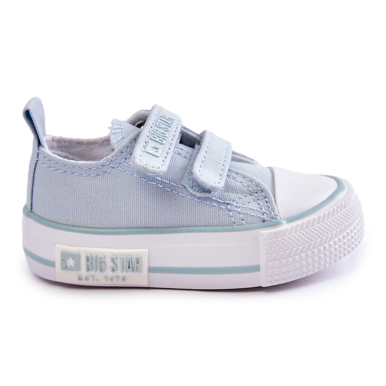 Sneakers In Tessuto Per Bambini Con Velcro Big Star KK374078 Blu