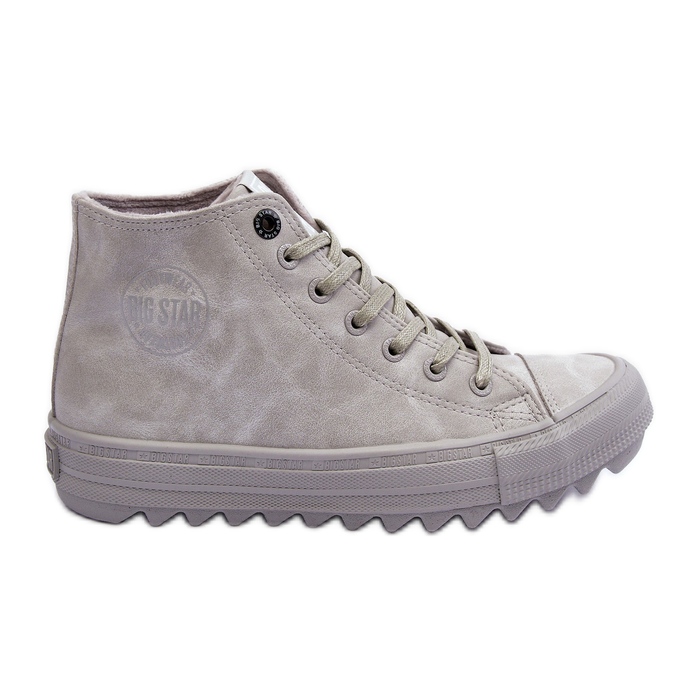Sneakers da donna Big Star High Warm Grey GG274070 grigio