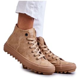 Sneakers da donna Big Star High Warm Camel GG274072 beige