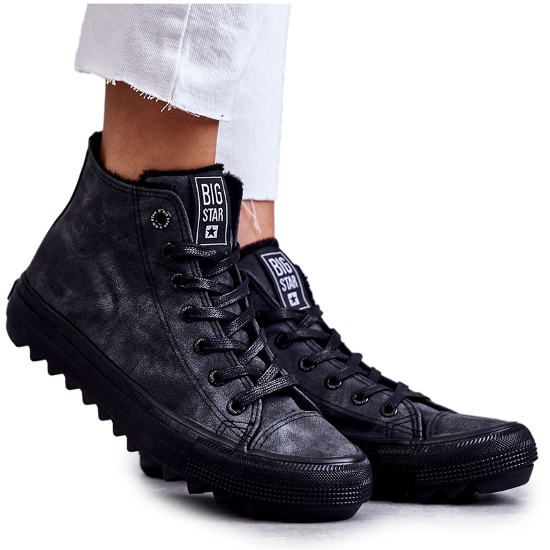 Sneakers da donna Big Star High Warmed Nero GG274069