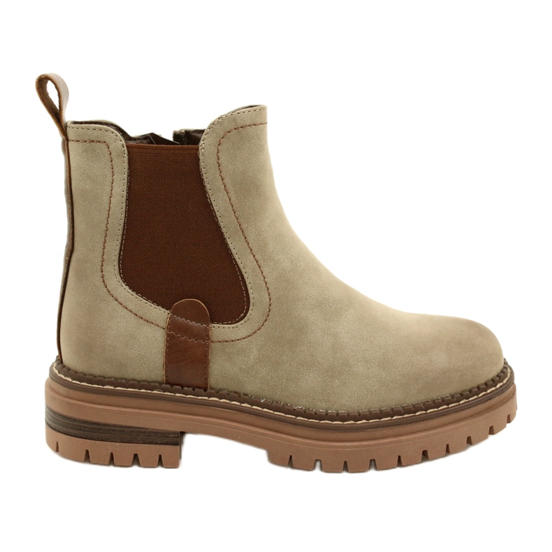 Stivali da donna Evento isolati con Khaki 22BT35-5038 beige