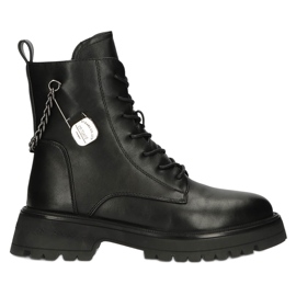 Stivali da donna con perno di sicurezza e Filippo DBT4059 Black Chain nero