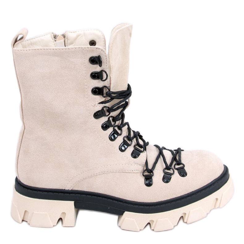 Stivali stringati Conor Beige