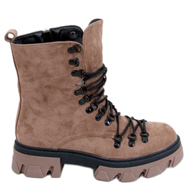 Stivali stringati Conor Khaki marrone
