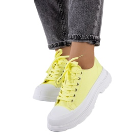 Sneakers gialle con suola spessa in Ardglass giallo