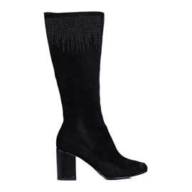 T.Sokolski Eleganti stivali da donna con tacco alto Sokolski nero