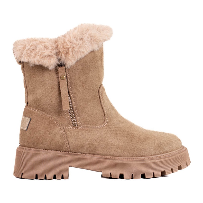 Stivali Vinceza da donna beige isolati
