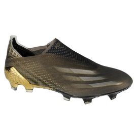 Scarpe da calcio Adidas X Ghosted + Fg M FX9098 nero d'oro d'oro