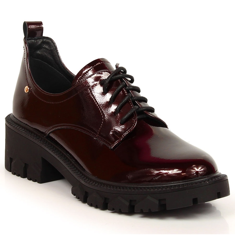 Mocassini da donna laccati bordeaux Potocki rosso multicolore