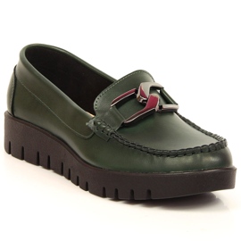 Mocassini platform da donna con decoro Sergio Leone verde
