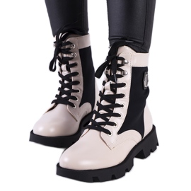 Stivali beige di Keld nero