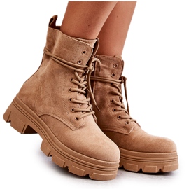 PS1 Stivaletti in camoscio cammello Marley marrone