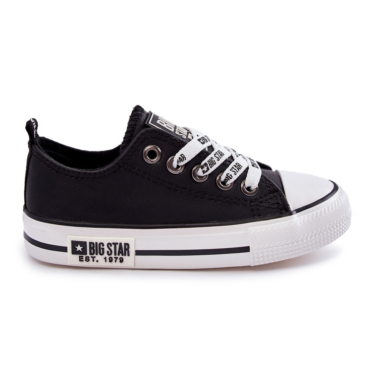 Sneakers in pelle per bambini Big Star KK374039 Nero