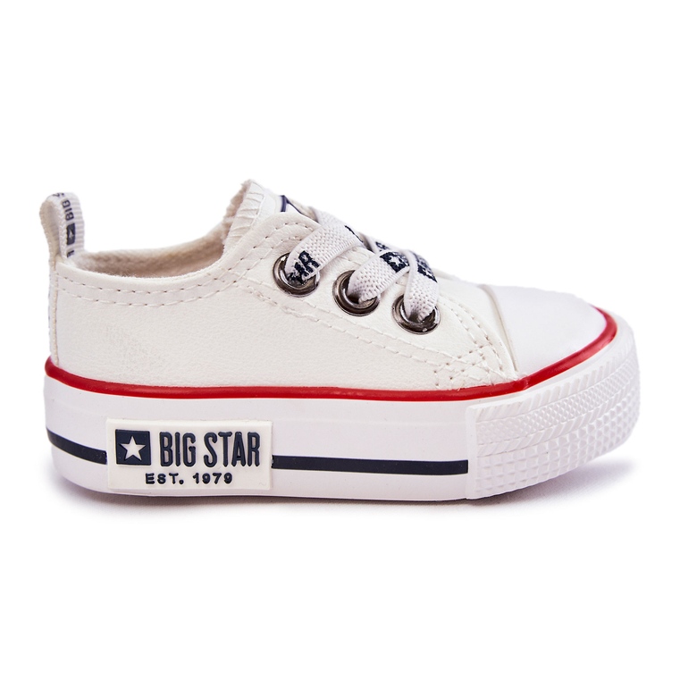 Sneakers in pelle per bambini Big Star KK374040 Bianche bianca