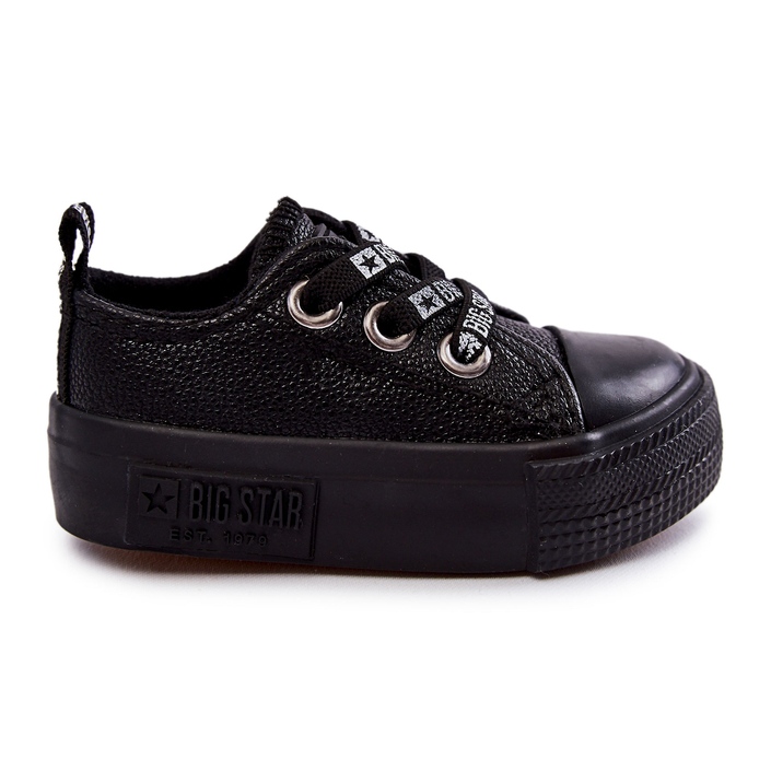 Sneakers in pelle per bambini Big Star KK374059 Nero