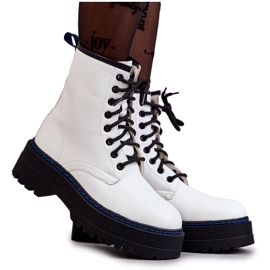 Stivali allacciati da donna Glany White Callie bianco
