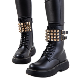 Stivali neri con borchie Lacer nero