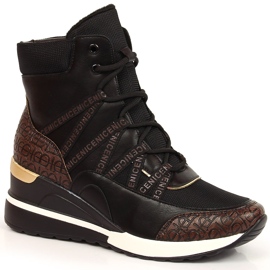 Sneakers da donna nere con zeppa Potocki nero