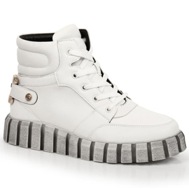 Piattaforma da donna con decoro Potocki bianco