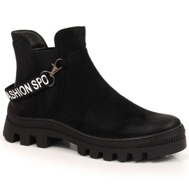 Stivaletti Chelsea scamosciati sulla piattaforma Potocki W WOL105A neri nero