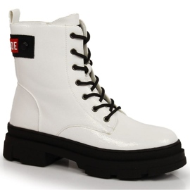 S.Barski Stivali laccati S. Barski W OLI179B bianco nero