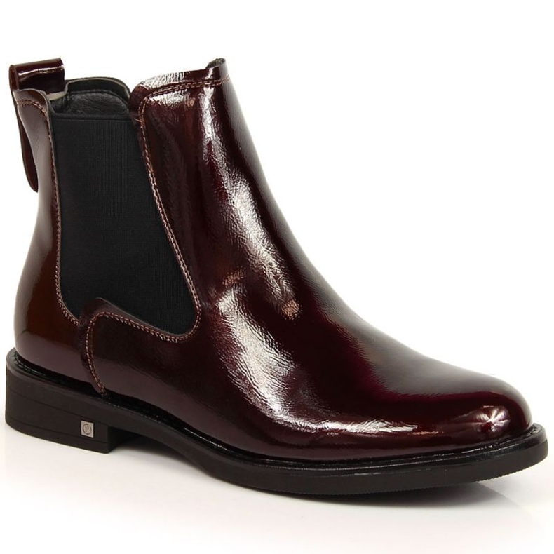 Stivali laccati caldi Potocki W WOL93B bordeaux rosso multicolore