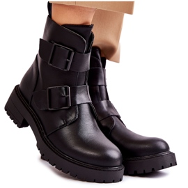 Stivali Da Donna In Pelle Con Cerniera Nero Gritta