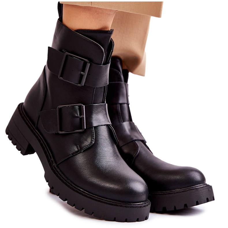 Stivali Da Donna In Pelle Con Cerniera Nero Gritta