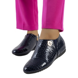 Scarpe Nelec laccate blu navy