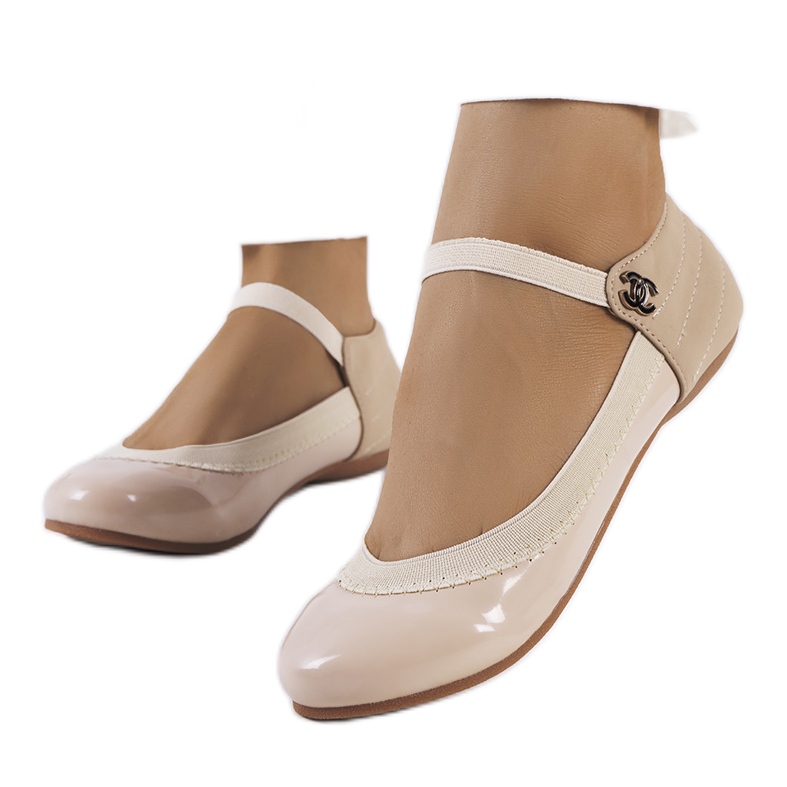 Ballerine beige con elastico Hari