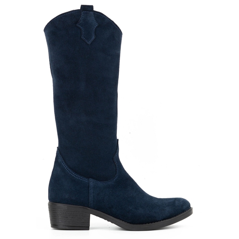 Olivier Stivali da donna in pelle Julia blu navy