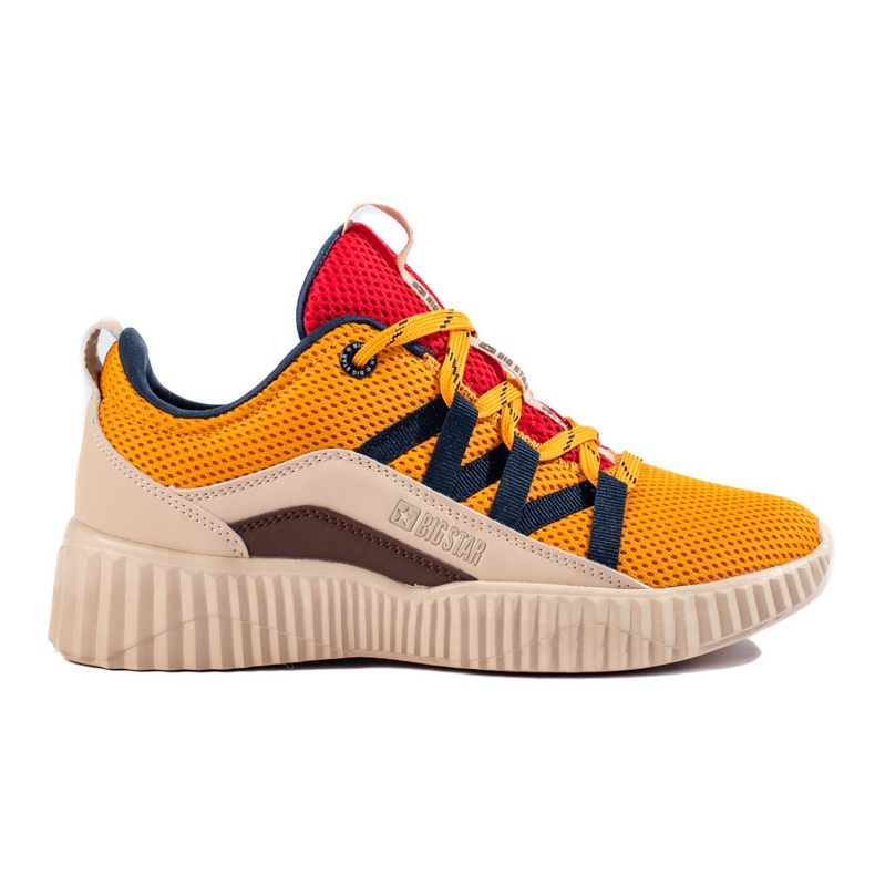 Sneakers Big Star da donna KK274061 beige marrone rosso giallo