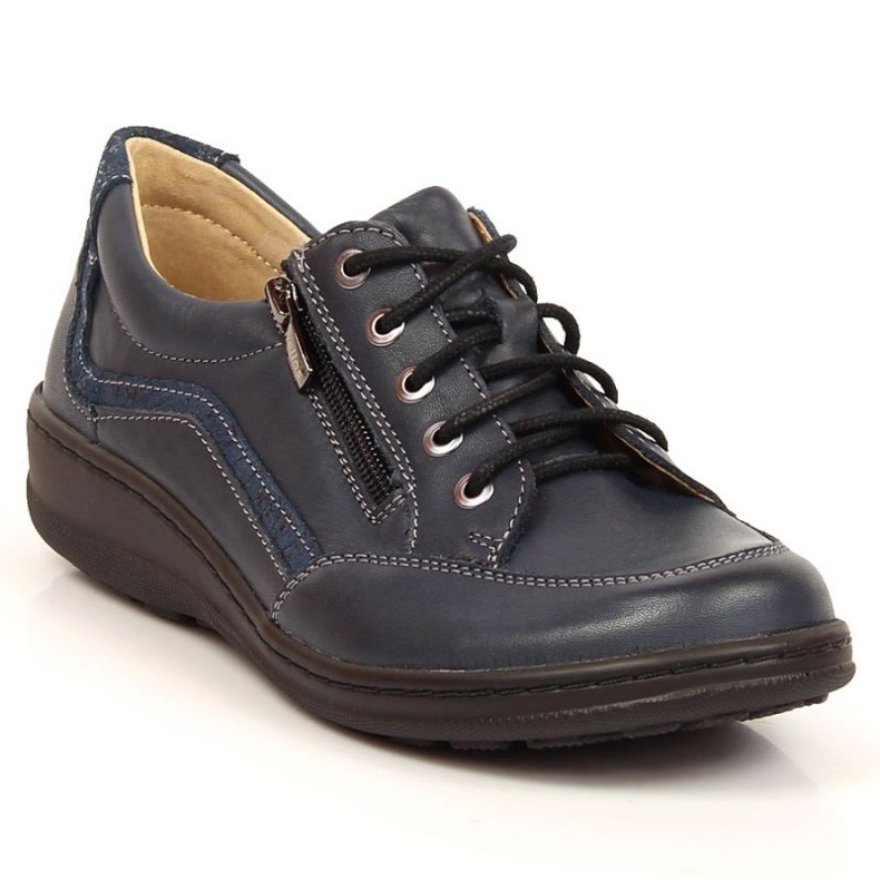 Helios Scarpe comode in pelle blu navy